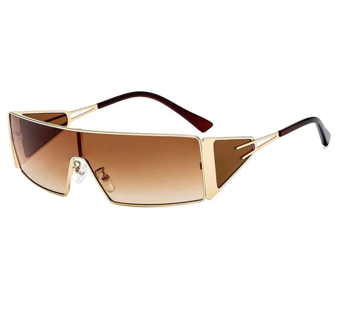 Fashionable Large Frame Frog Shape Sunglasses,